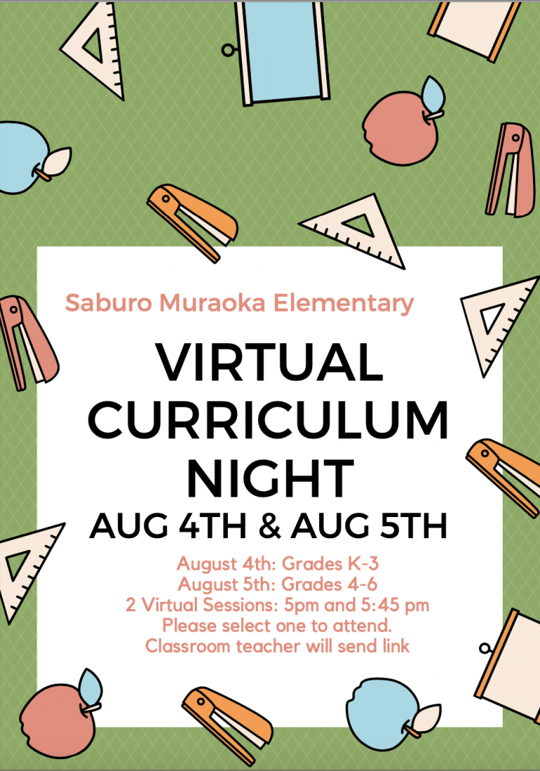 curriculum-night-flyer-saburo-muraoka-elementary